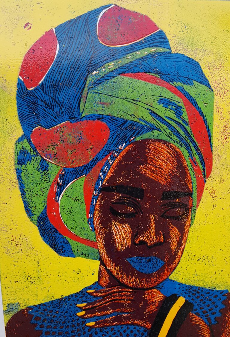 "Green & Blue Ankara Headwrap"
